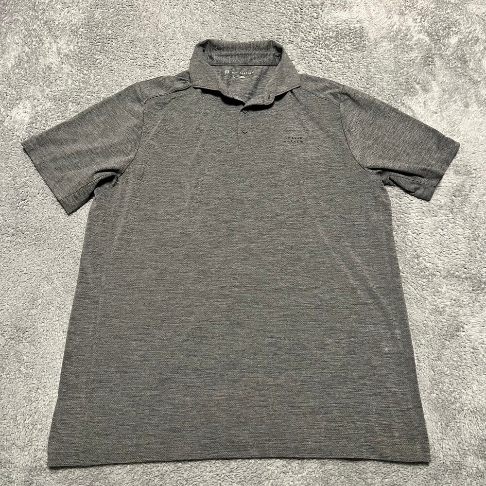 Travis Mathew Golf Polo Shirt Mens Large Gray Performance